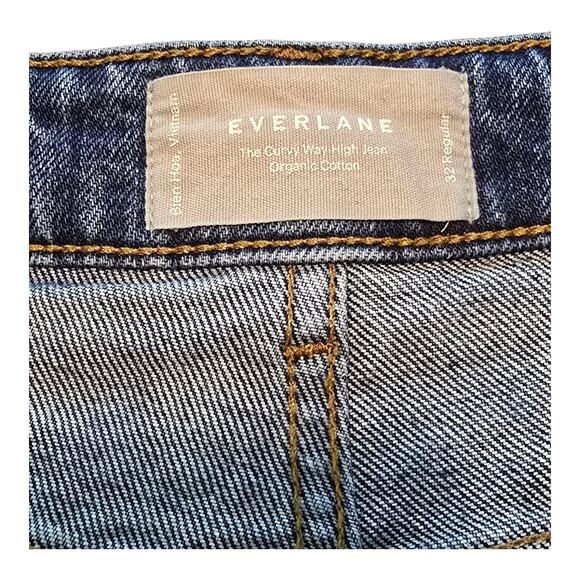 Everlane Jeans Womens The Curvy Way High Organic Cotton 32 Reg Blue Sustainable - Picture 3 of 16